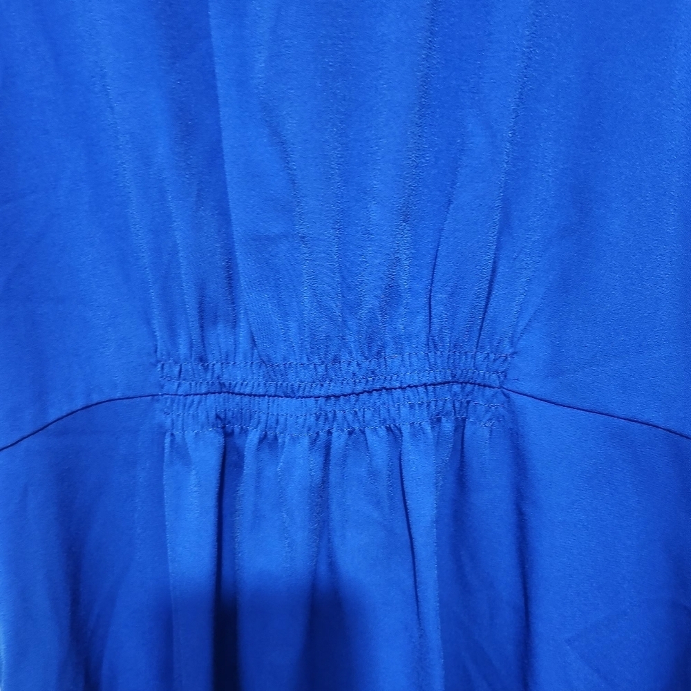 Nine West Tie Front Button Down Blue Mini Shirt Dress Size XXL New With Tags - Picture 7 of 7